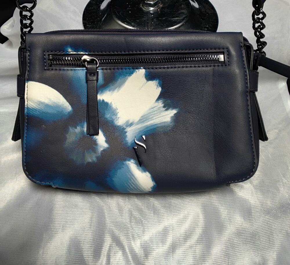 Simply Vera Vera Wang Navy Blue top handle Shoulder Bag Purse